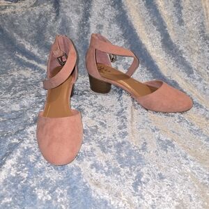 Style & Co. Pink Ankle Strap Heels